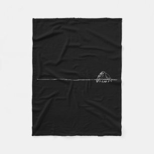 Funny Minimalist F-caw-f Gothic Raven Dark Humor C Fleece Blanket