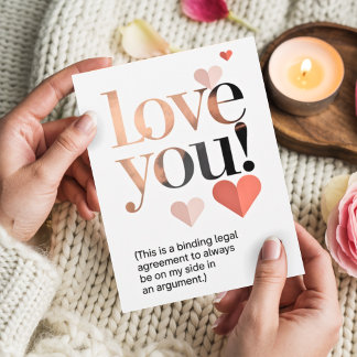 Funny Minimalist Your Mine Valentine's Day Card