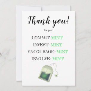 funny mint employee birthday/appreciation thank you card