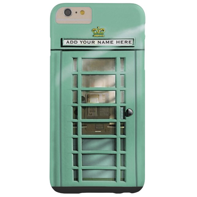 Funny Mint Green British Phone Box Personalized Case-Mate iPhone Case (Back)