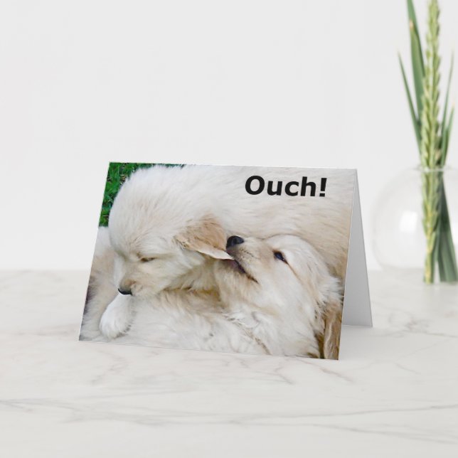 Funny Miss You Puppy Greeting Card (Front)