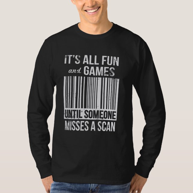 Funny Misses A Scan Postal Worker T-Shirt (Front)
