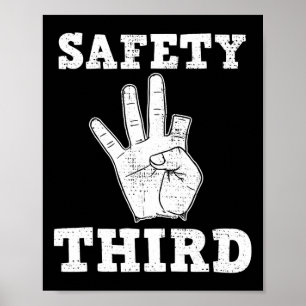 Funny Missing Finger Safety Third Fireworks July 4 Poster