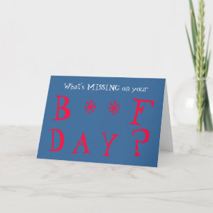 Funny Missing You Birthday Card