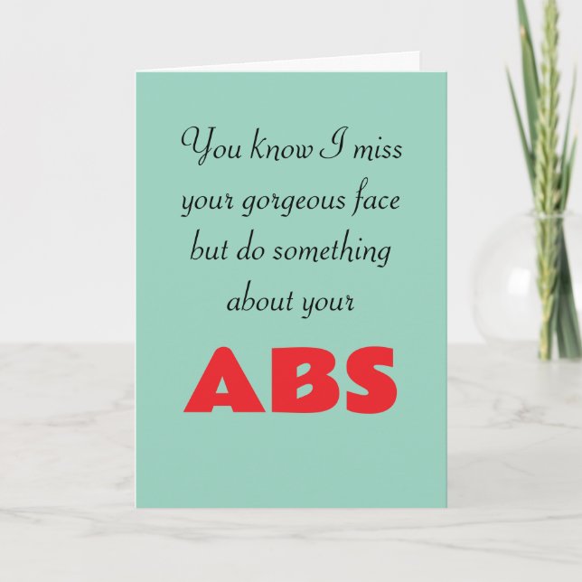Funny missing you card (Front)