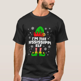 Funny Mississippi Elf Family Matching Group Happy  T-Shirt