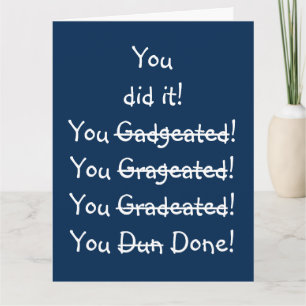 Funny Misspelling Graduation Congratulations BIG Card