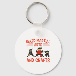 Funny Mixed Martial Arts And Crafts Karate Ninja B Keychain