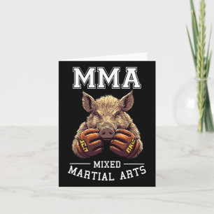 Funny Mma Boar Thai Boxing Cage Fighting Card