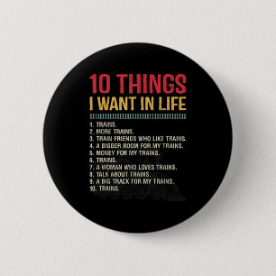 Funny Model Railroad Conductor Train Lover Locomot 2 Inch Round Button