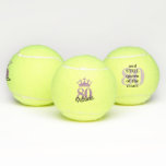 Funny Modern 80th Birthday Court Queen Tennis Balls<br><div class="desc">Funny and modern personalized 80th birthday tennis ball with custom name and age and the saying "50 and still queen of the court" in purple and black. Colours and fonts can be edited.</div>