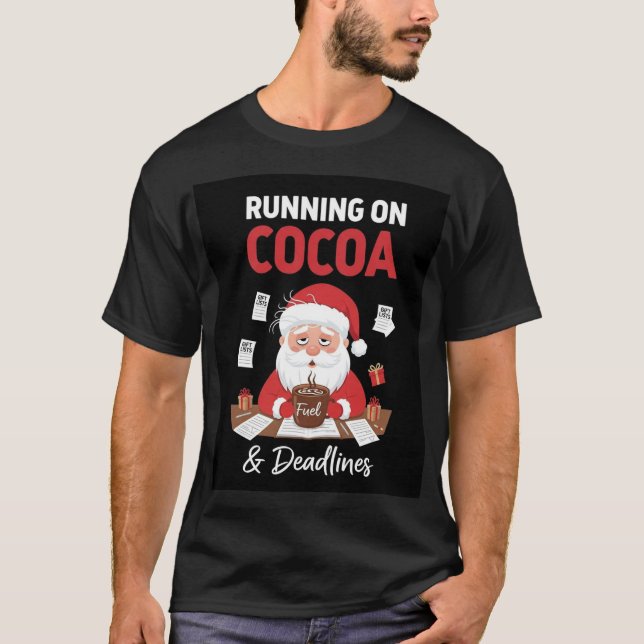 Funny Modern Christmas T-Shirt | Santa Design (Devant)