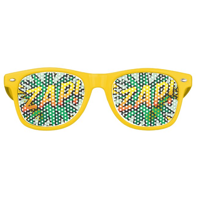 Funny Modern Comic Book ZAP Retro Sunglasses (Front)