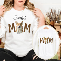 Funny modern cute Pembroke Welsh Corgi dog mama