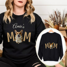 Funny modern cute Pembroke Welsh Corgi dog mama