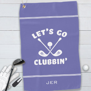 Funny Modern Golf Club Humour Golfer Pro Periwinkl Towel