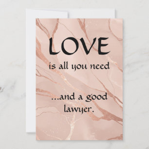 Funny Modern Love And A Good Lawyer Thank You Card