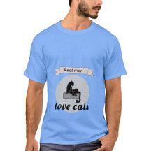 Funny Modern Men Love Cats Blue Black