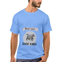 Funny Modern Men Love Cats Blue Black