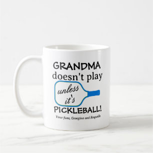 Funny Modern Pickleball Grandma Custom Typography Coffee Mug