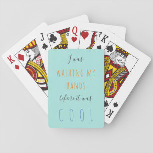 Funny modern script typography quote family playing cards