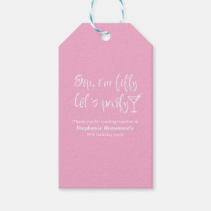 Funny Modern Sip I'm Fifty Woman's 50th Birthday Gift Tags