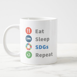 Funny Modern Trendy Sustainability Goals Large Coffee Mug