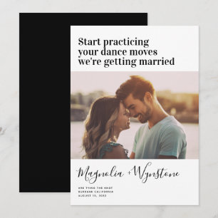 Funny Modern Typography Photo Wedding Save The Date