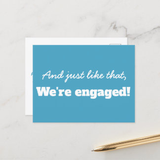 Funny Modern Typography Save the Date Announcement Postcard