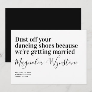 Funny Modern Typography Wedding Save The Date