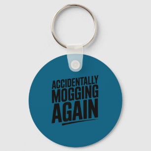 Funny mogging again meme  keychain