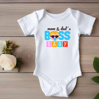 Funny Mom and Dad's Boss Baby Boy Bodysuit