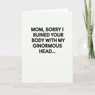 Funny Mom Body Apology Card