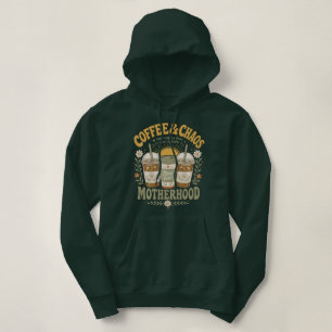 Funny Mom Coffee Floral Illustration Hoodie
