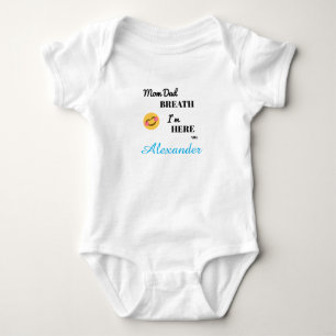Funny Mom Dad Breath Baby Bodysuit