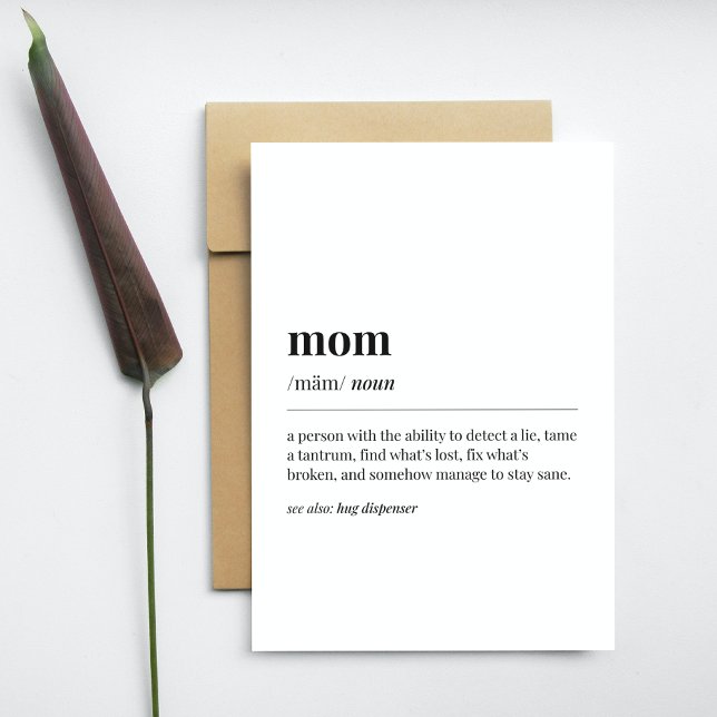Funny Mom Definition Card (Creator Uploaded)