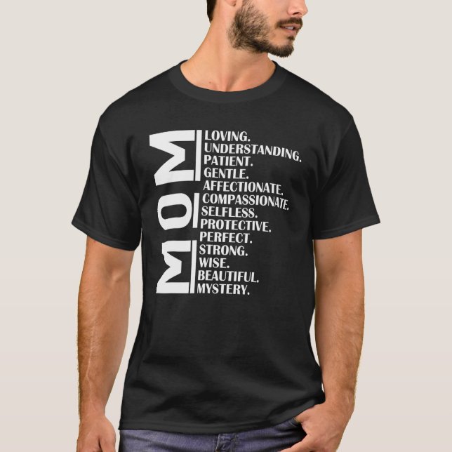 Funny Mom Definition Cool Mom Mom Adjective Mother T-Shirt (Front)