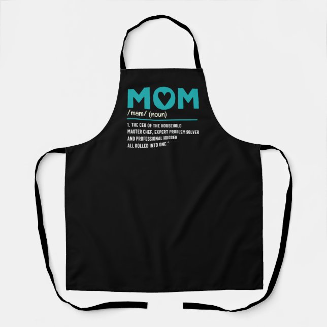 Funny Mom Definition Master Chef Mother's Day Gift Apron (Front)