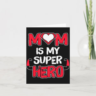 Funny mom is super hero shirt cute mom mother's da card