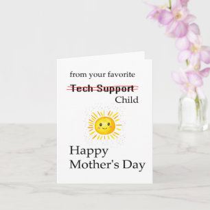 Funny Mom Joke Card Mothers Day Favorite Child 