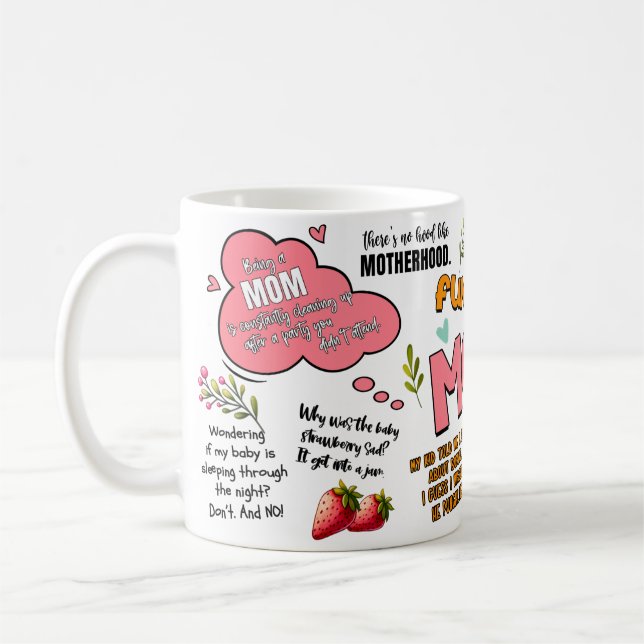 Funny Mom Jokes Mother's Day Gift Coffee Mug (Left)