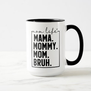 Funny Mom Life Coffee Gift Ceramic Black Mug Decor