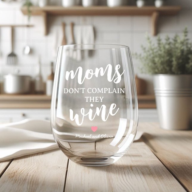 Funny Mom Mother Stemless Wine Glass (Creator Uploaded)