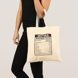 Funny Mom Nutrition Facts Mom Life Essentials Tote Bag