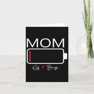 Funny Mom Of 2 Boys From Son Mothers Day Birthday  Card