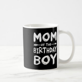 Funny mom of the birthday boy matching family coffee mug