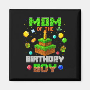 Funny Mom Of The Birthday Boy Party Video Gamer Pi Magnet