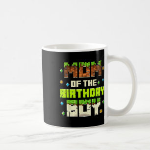 Funny Mom Of The Birthday Boy Video Gamer Pixel Bd Coffee Mug