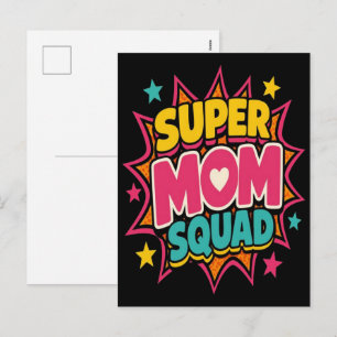 Funny mom quote cute baby I make tiny humans Holiday Postcard