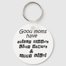 Funny mom quotes gifts parenting humour keychains